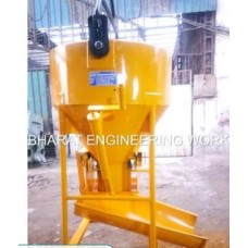 concrete bucket with discharge chute