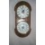 Antique Wooden Clock Thermometer Weather Station