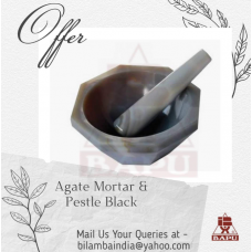 AGATE MORTAR & PESTLE (BLACK)