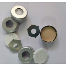 20mm Head Space Aluminum Star Crimp Cap With White & Beige PTFE Silicon Septa