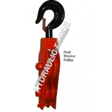 Four Sheave pulley With Shank Hook