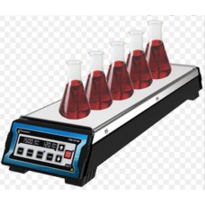 Five Station Heated Magnetic Stirrer With a Microprocessor