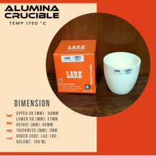 LARK® ALUMINA CRUCIBLE 1750 °C 100 ML