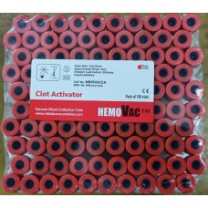 Hemovac Clot Activator Vaccume Blood Collection Tubes