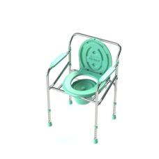 Foldable Height Adjustable Commode Chair
