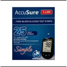 AccuSure Simple Blood Glucose 25 Test Strip