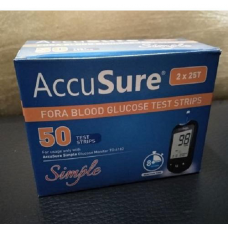 AccuSure Simple Blood Glucose Test Strip 25x2