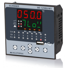 Multispan 8 Channel Scanner With 4 Relay Outputs, USB Data Logging And Modbus