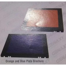 Orange And Blue Plate Brochure