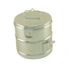 Stainless Steel Cylindrical Surgical Dressing Bin For Hospital