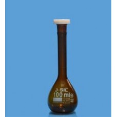 VOLUMETRIC FLASK AMBER WITH PE STOPPER CLASS A USP