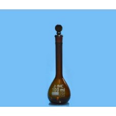 VOLUMETRIC FLASK AMBER WIDE MOUTH CLASS A